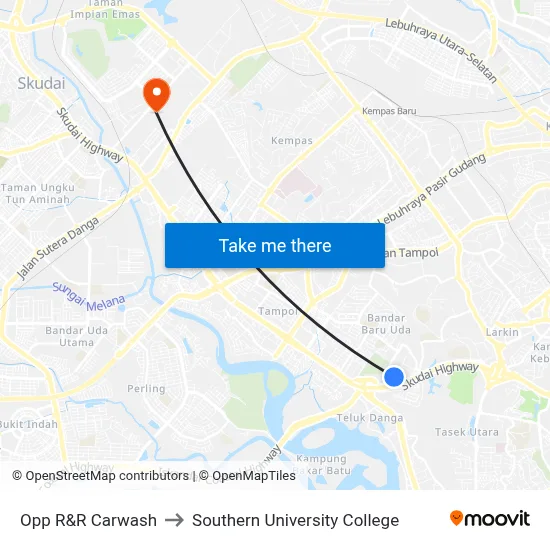 Opp R&R Carwash to Southern University College map
