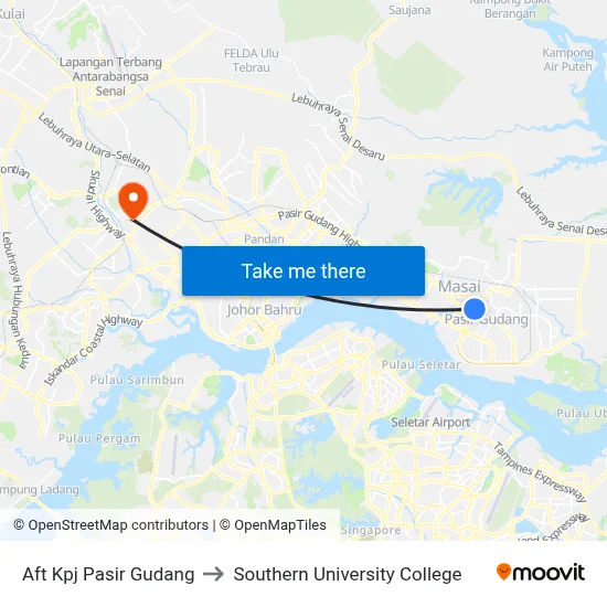Aft Kpj Pasir Gudang to Southern University College map