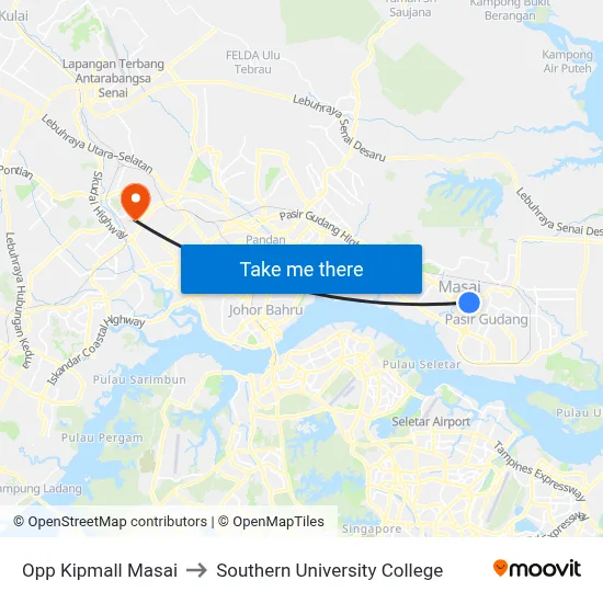 Opp Kipmall Masai to Southern University College map