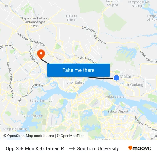 Opp Sek Men Keb Taman Rinting 2 to Southern University College map