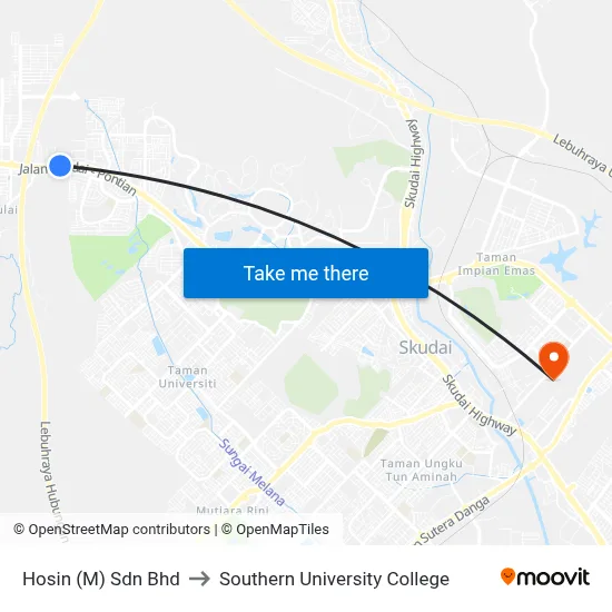 Hosin (M) Sdn Bhd to Southern University College map