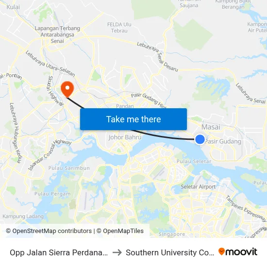 Opp Jalan Sierra Perdana 3/18 to Southern University College map