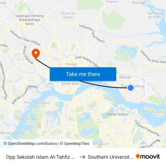 Opp Sekolah Islam At-Tahfiz Taman Mawar to Southern University College map