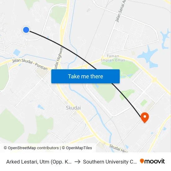 Arked Lestari, Utm (Opp. K9/K10) to Southern University College map