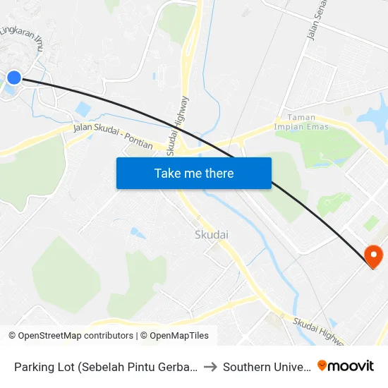 Parking Lot (Sebelah Pintu Gerbang Utm), Lingkaran Ilmu to Southern University College map