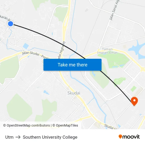 Utm to Southern University College map