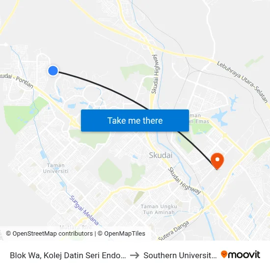 Blok Wa, Kolej Datin Seri Endon (Kdse), Utm to Southern University College map