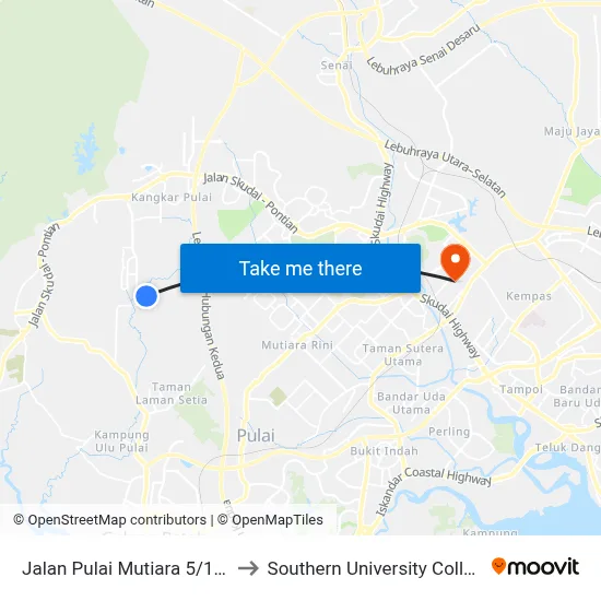 Jalan Pulai Mutiara 5/1 28 to Southern University College map
