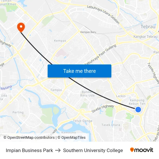 Impian Business Park to Southern University College map