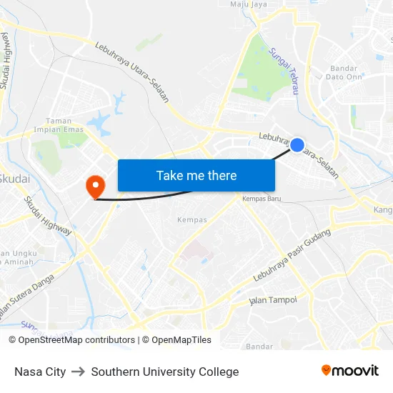 Nasa City to Southern University College map