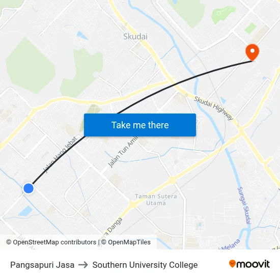 Pangsapuri Jasa to Southern University College map