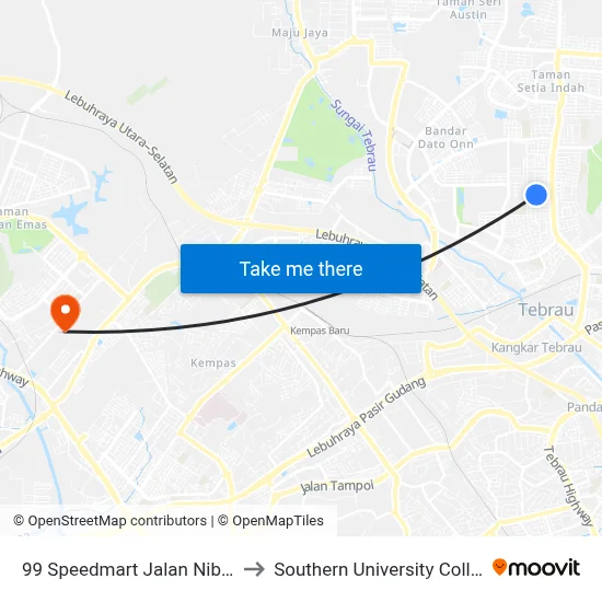99 Speedmart Jalan Nibong to Southern University College map
