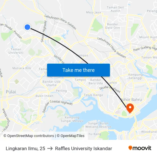 Lingkaran Ilmu, 25 to Raffles University Iskandar map