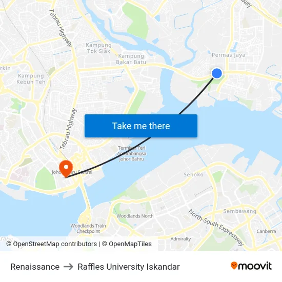 Renaissance to Raffles University Iskandar map