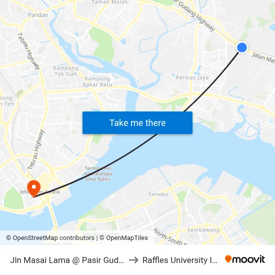 Jln Masai Lama @ Pasir Gudang Hgwy to Raffles University Iskandar map