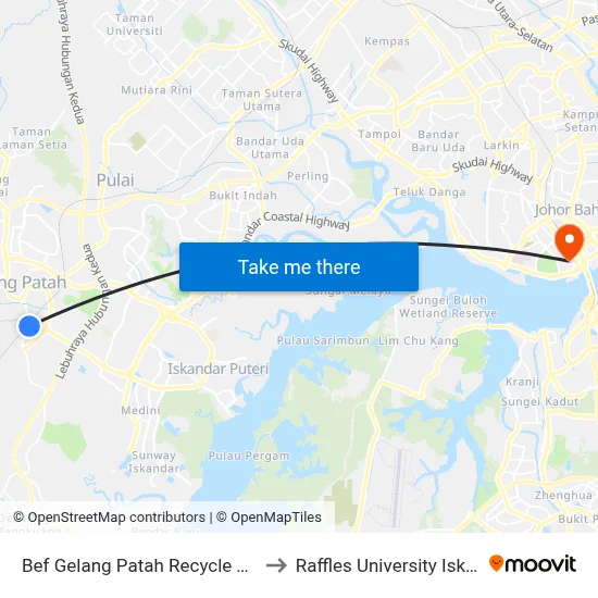 Bef Gelang Patah Recycle Trading to Raffles University Iskandar map