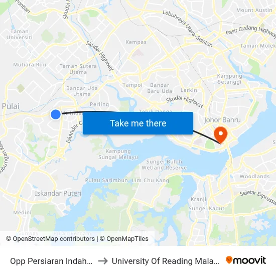 Opp Persiaran Indah (3) to University Of Reading Malaysia map