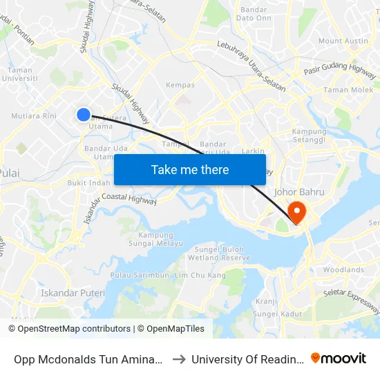 Opp Mcdonalds Tun Aminah / Kedai Buah to University Of Reading Malaysia map
