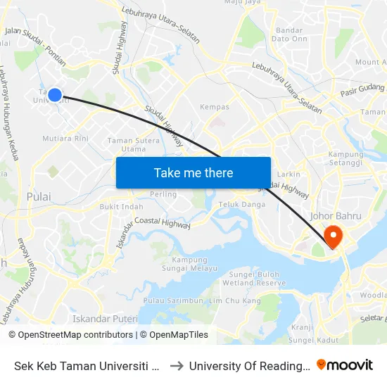 Sek Keb Taman Universiti 4 (0004365) to University Of Reading Malaysia map