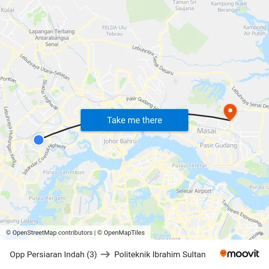 Opp Persiaran Indah (3) to Politeknik Ibrahim Sultan map