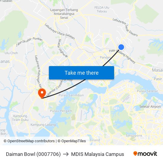 Daiman Bowl (0007706) to MDIS Malaysia Campus map