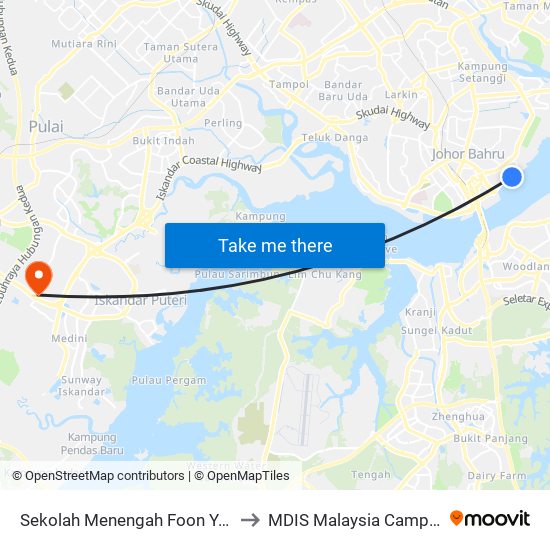 Sekolah Menengah Foon Yew to MDIS Malaysia Campus map