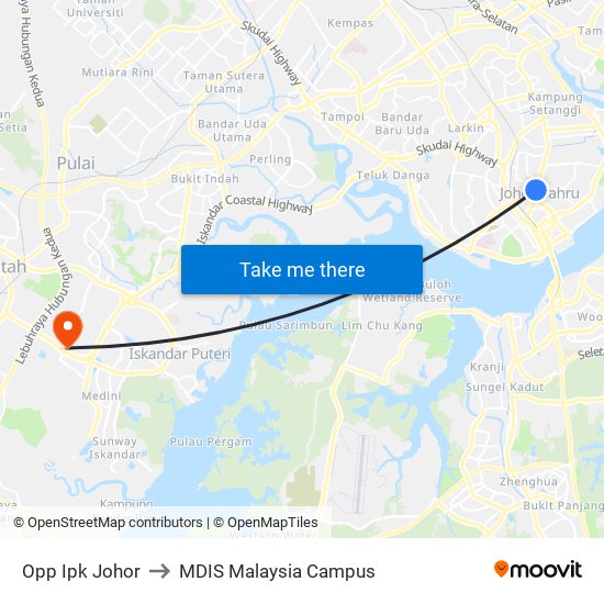 Opp Ipk Johor to MDIS Malaysia Campus map