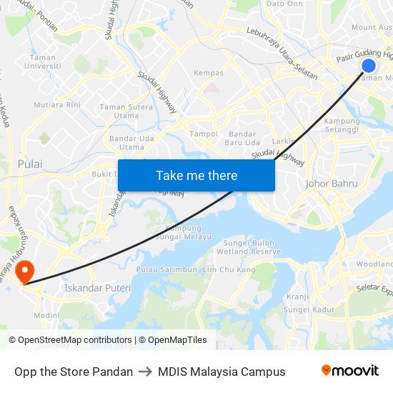 Opp the Store Pandan to MDIS Malaysia Campus map