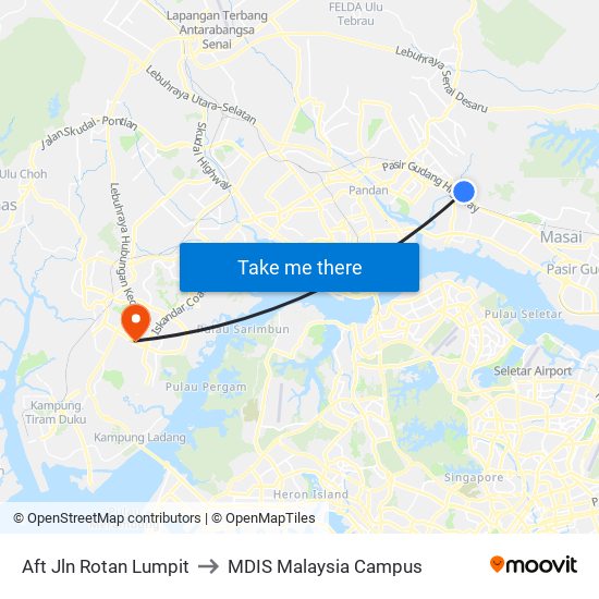 Aft Jln Rotan Lumpit to MDIS Malaysia Campus map
