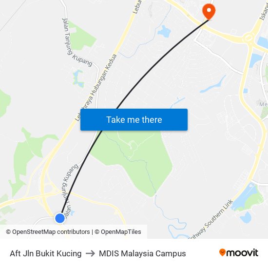 Aft Jln Bukit Kucing to MDIS Malaysia Campus map