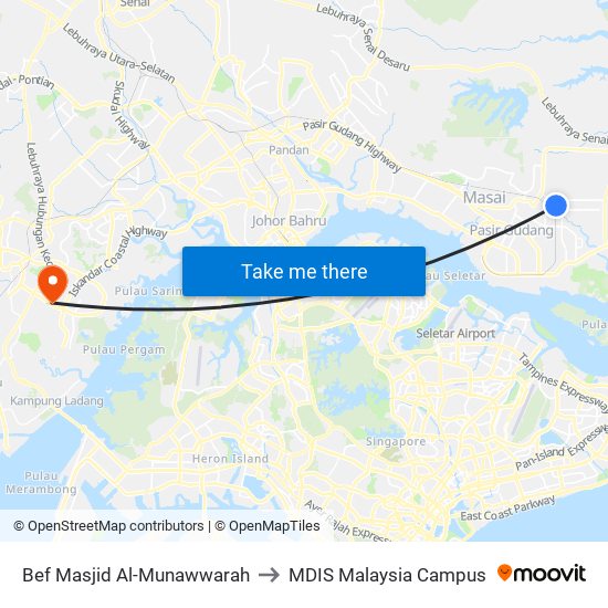 Bef Masjid Al-Munawwarah to MDIS Malaysia Campus map