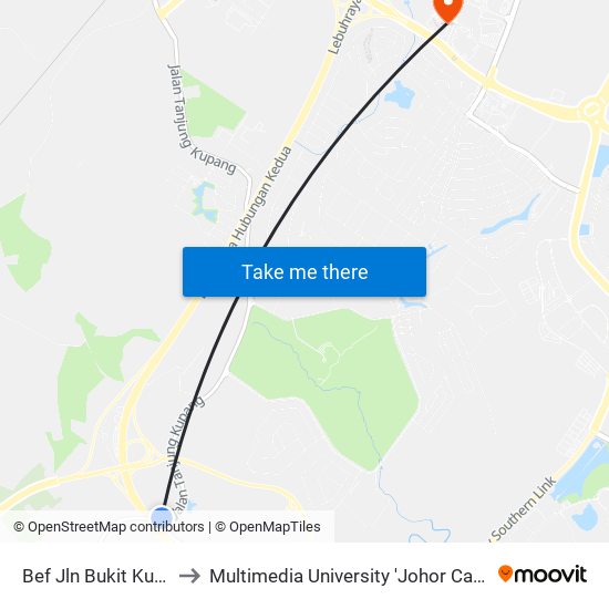 Bef Jln Bukit Kucing to Multimedia University 'Johor Campus' map