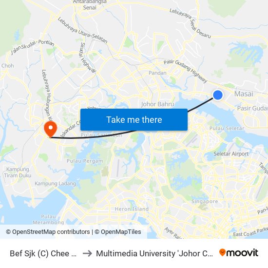 Bef Sjk (C) Chee Tong to Multimedia University 'Johor Campus' map