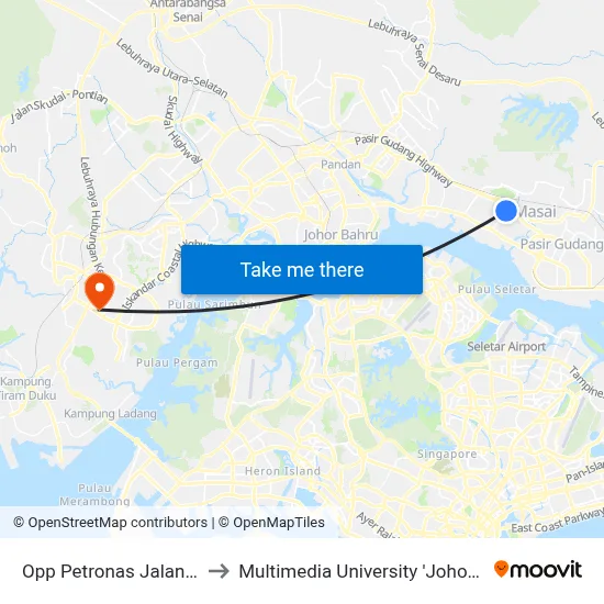 Opp Petronas Jalan Rinting to Multimedia University 'Johor Campus' map