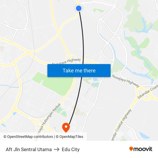 Aft Jln Sentral Utama to Edu City map