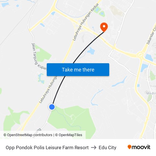 Opp Pondok Polis Leisure Farm Resort to Edu City map