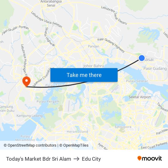 Today's Market Bdr Sri Alam to Edu City map