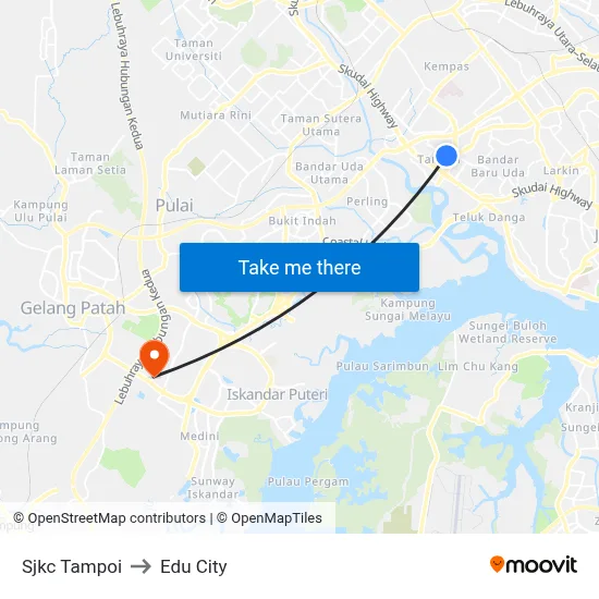 Sjkc Tampoi to Edu City map