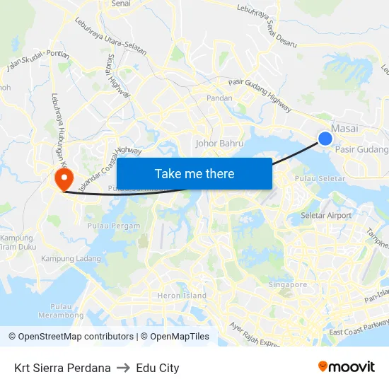Krt Sierra Perdana to Edu City map