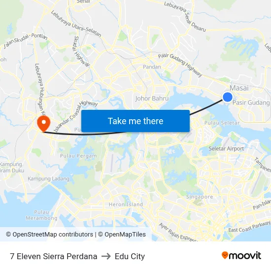 7 Eleven Sierra Perdana to Edu City map