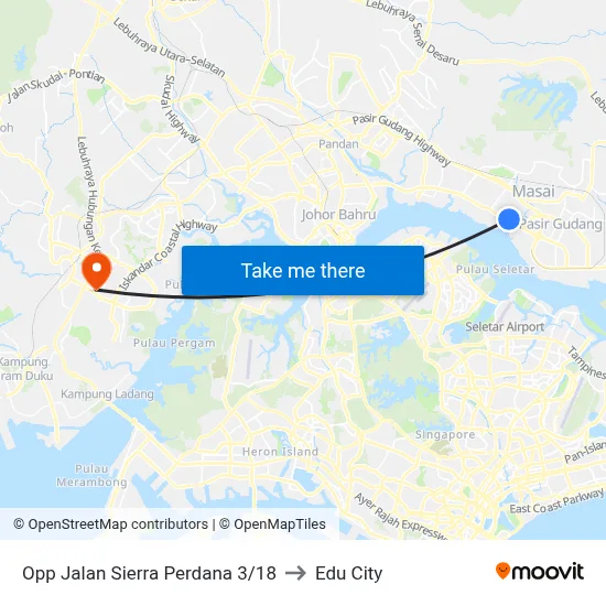 Opp Jalan Sierra Perdana 3/18 to Edu City map
