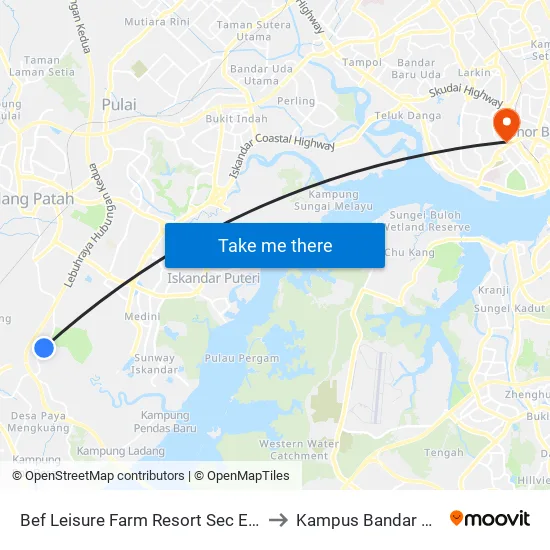 Bef Leisure Farm Resort Sec Entrance to Kampus Bandar UTHM map