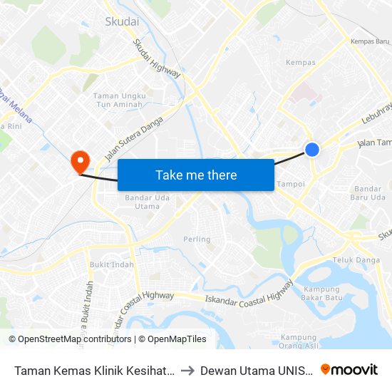 Taman Kemas Klinik Kesihatan to Dewan Utama UNISEL map