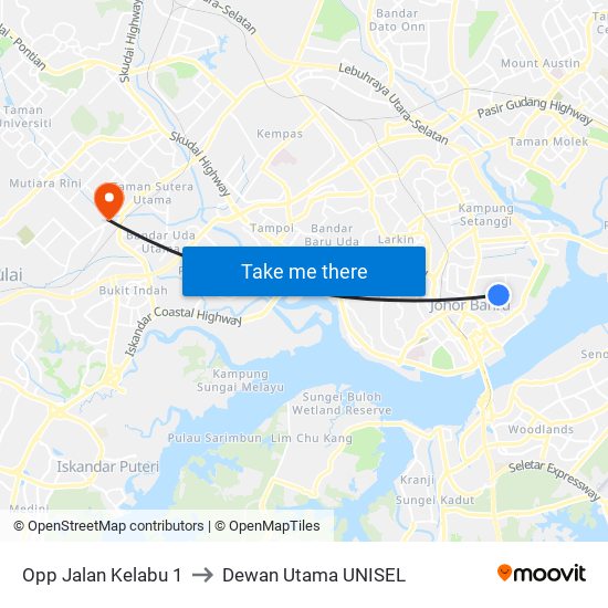 Opp Jalan Kelabu 1 to Dewan Utama UNISEL map