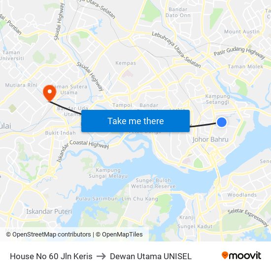 House No 60 Jln Keris to Dewan Utama UNISEL map