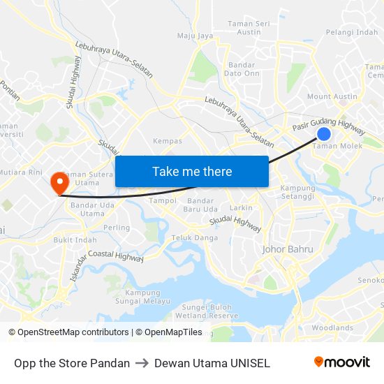 Opp the Store Pandan to Dewan Utama UNISEL map