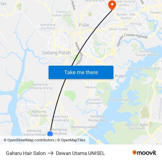 Bef Jalan Saiman to Dewan Utama UNISEL map