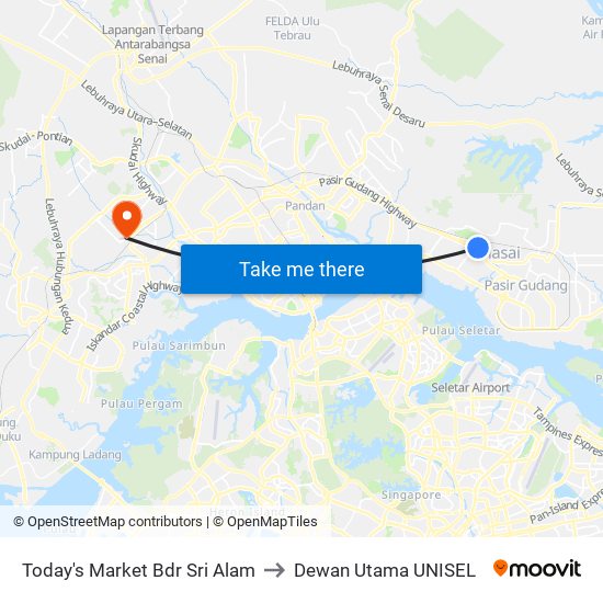 Today's Market Bdr Sri Alam to Dewan Utama UNISEL map