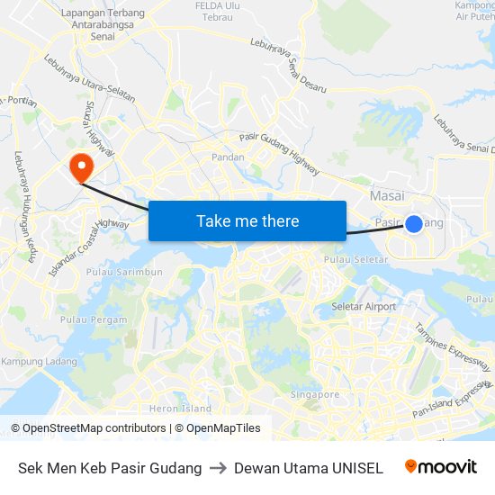 Sek Men Keb Pasir Gudang to Dewan Utama UNISEL map