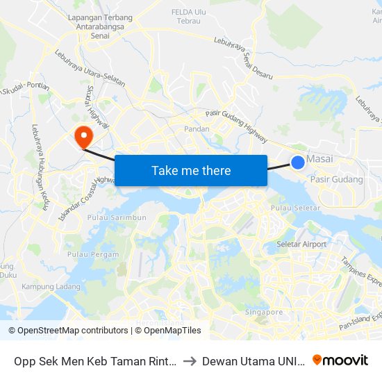 Opp Sek Men Keb Taman Rinting 2 to Dewan Utama UNISEL map